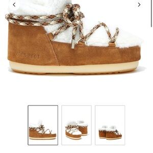 Moon Boot Women's Brown and White Winter Boots